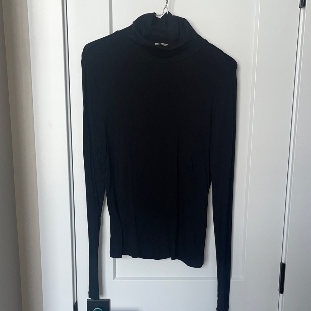 Black Layering Turtleneck Long Sleeve Top